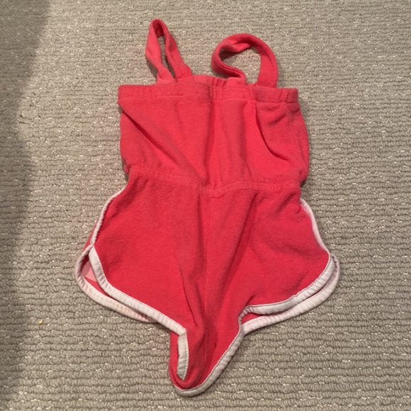 Toddler terry hot pink romper worn once - Picture 3 of 4